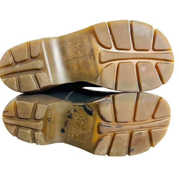 Dr Martens Mary Jane Size 4 T-strap Polley  platform double sole Black Leather - Picture 12 of 13